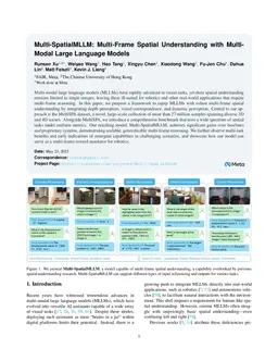 Multi-SpatialMLLM: Multi-Frame Spatial Understanding with Multi-Modal Large Language Models