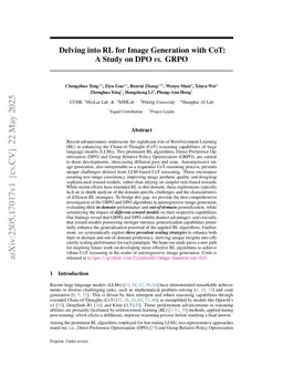 Delving into RL for Image Generation with CoT: A Study on DPO vs. GRPO