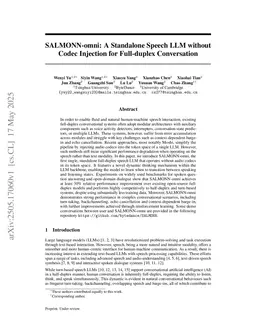 SALMONN-omni: A Standalone Speech LLM without Codec Injection for Full-duplex Conversation