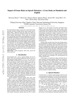 Impact of Frame Rates on Speech Tokenizer: A Case Study on Mandarin and English