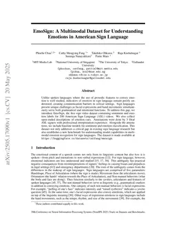 EmoSign: A Multimodal Dataset for Understanding Emotions in American Sign Language