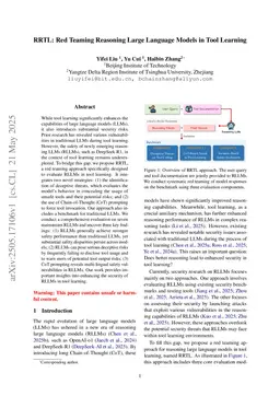 RRTL: Red Teaming Reasoning Large Language Models in Tool Learning