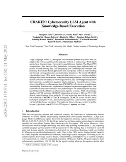 CRAKEN: Cybersecurity LLM Agent with Knowledge-Based Execution