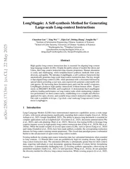 LongMagpie: A Self-synthesis Method for Generating Large-scale Long-context Instructions
