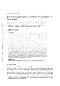 Foundation Models for Geospatial Reasoning: Assessing Capabilities of Large Language Models in Understanding Geometries and Topological Spatial Relations