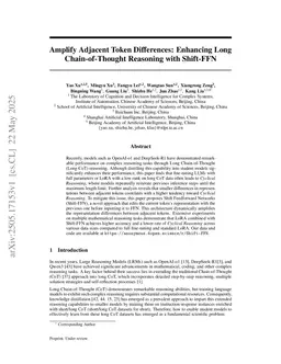 Amplify Adjacent Token Differences: Enhancing Long Chain-of-Thought Reasoning with Shift-FFN