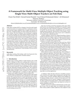 A Framework for Multi-View Multiple Object Tracking using Single-View Multi-Object Trackers on Fish Data