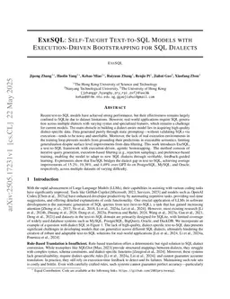 ExeSQL: Self-Taught Text-to-SQL Models with Execution-Driven Bootstrapping for SQL Dialects
