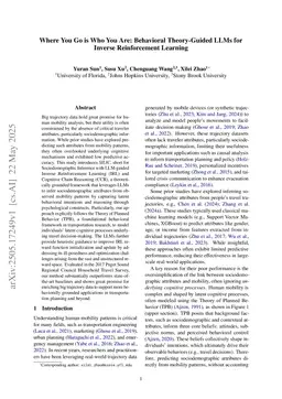 Where You Go is Who You Are: Behavioral Theory-Guided LLMs for Inverse Reinforcement Learning