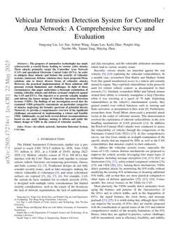 Vehicular Intrusion Detection System for Controller Area Network: A Comprehensive Survey and Evaluation