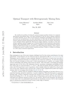 Optimal Transport with Heterogeneously Missing Data