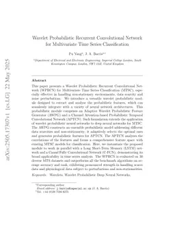 Wavelet Probabilistic Recurrent Convolutional Network for Multivariate Time Series Classification