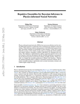 Repulsive Ensembles for Bayesian Inference in Physics-informed Neural Networks