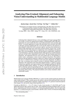 Analyzing Fine-Grained Alignment and Enhancing Vision Understanding in Multimodal Language Models