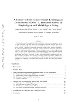 A Survey of Safe Reinforcement Learning and Constrained MDPs: A Technical Survey on Single-Agent and Multi-Agent Safety