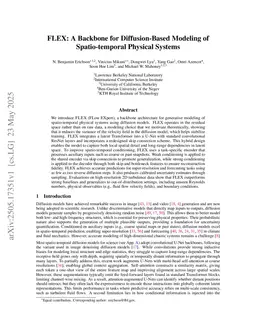 FLEX: A Backbone for Diffusion-Based Modeling of Spatio-temporal Physical Systems
