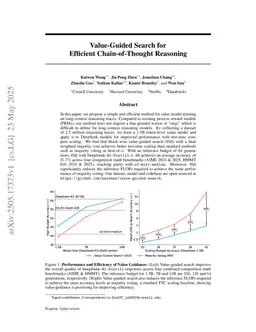 Value-Guided Search for Efficient Chain-of-Thought Reasoning