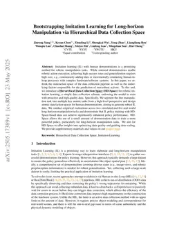 Bootstrapping Imitation Learning for Long-horizon Manipulation via Hierarchical Data Collection Space