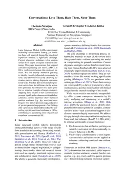 Conversations: Love Them, Hate Them, Steer Them