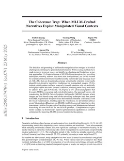 The Coherence Trap: When MLLM-Crafted Narratives Exploit Manipulated Visual Contexts