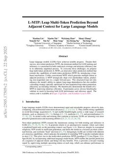L-MTP: Leap Multi-Token Prediction Beyond Adjacent Context for Large Language Models