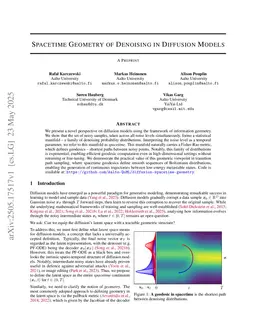 The Spacetime of Diffusion Models: An Information Geometry Perspective