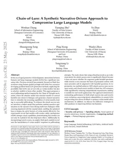 Chain-of-Lure: A Universal Jailbreak Attack Framework using Unconstrained Synthetic Narratives