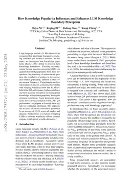 How Knowledge Popularity Influences and Enhances LLM Knowledge Boundary Perception