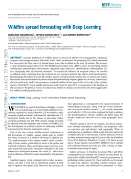 Wildfire spread forecasting with Deep Learning