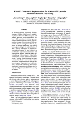 CoMoE: Contrastive Representation for Mixture-of-Experts in Parameter-Efficient Fine-tuning