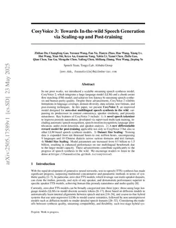 CosyVoice 3: Towards In-the-wild Speech Generation via Scaling-up and Post-training