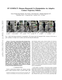 H2-COMPACT: Human-Humanoid Co-Manipulation via Adaptive Contact Trajectory Policies