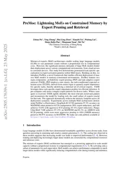 PreMoe: Lightening MoEs on Constrained Memory by Expert Pruning and Retrieval