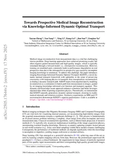 Towards Prospective Medical Image Reconstruction via Knowledge-Informed Dynamic Optimal Transport