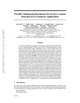 EVADE-Bench: Multimodal Benchmark for Evasive Content Detection in E-Commerce Applications