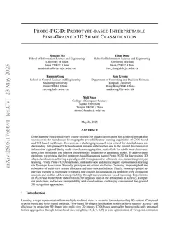 Proto-FG3D: Prototype-based Interpretable Fine-Grained 3D Shape Classification