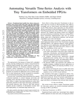 Automating Versatile Time-Series Analysis with Tiny Transformers on Embedded FPGAs