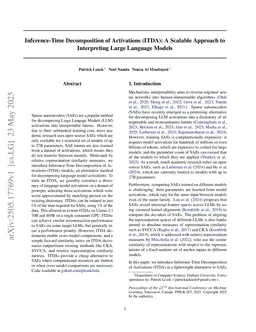 Inference-Time Decomposition of Activations (ITDA): A Scalable Approach to Interpreting Large Language Models