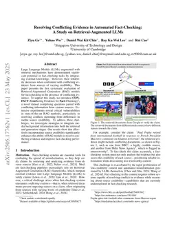 Resolving Conflicting Evidence in Automated Fact-Checking: A Study on Retrieval-Augmented LLMs