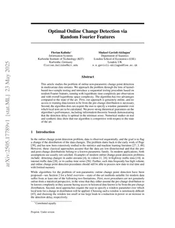 Optimal Online Change Detection via Random Fourier Features