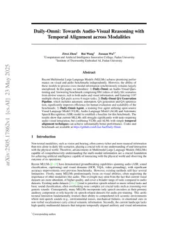Daily-Omni: Towards Audio-Visual Reasoning with Temporal Alignment across Modalities