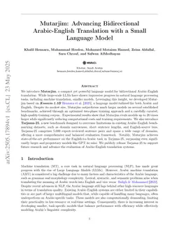 Mutarjim: Advancing Bidirectional Arabic-English Translation with a Small Language Model