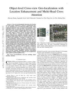 Object-level Cross-view Geo-localization with Location Enhancement and Multi-Head Cross Attention