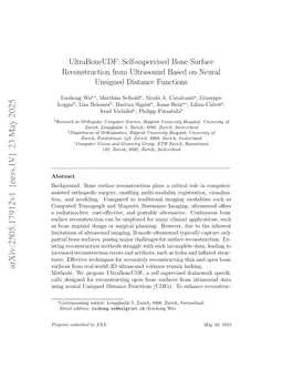 UltraBoneUDF: Self-supervised Bone Surface Reconstruction from Ultrasound Based on Neural Unsigned Distance Functions