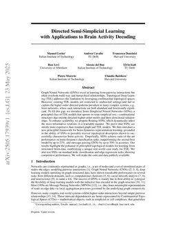 Directed Semi-Simplicial Learning with Applications to Brain Activity Decoding