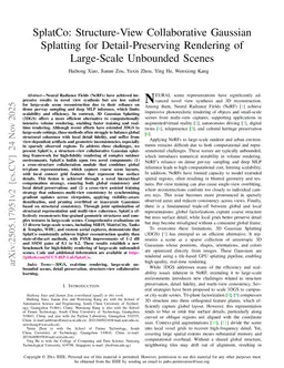 SplatCo: Structure-View Collaborative Gaussian Splatting for Detail-Preserving Rendering of Large-Scale Unbounded Scenes