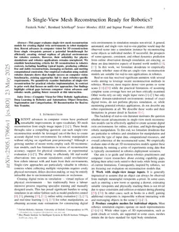 Is Single-View Mesh Reconstruction Ready for Robotics?