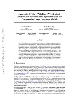 Generalized Fisher-Weighted SVD: Scalable Kronecker-Factored Fisher Approximation for Compressing Large Language Models