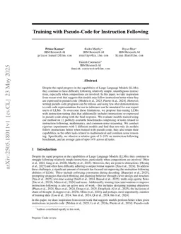 Training with Pseudo-Code for Instruction Following