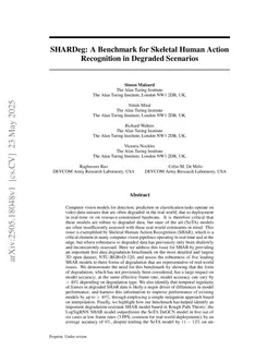 SHARDeg: A Benchmark for Skeletal Human Action Recognition in Degraded Scenarios